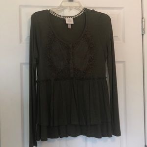 hunter green knox rose top